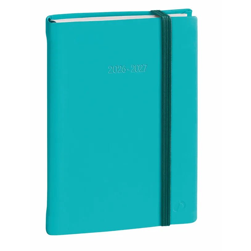 Agenda 2026 - 2027 QUO VADIS Eurotextagenda ML - 12 x 17 cm - 1 jour par page - Orientation horizontale - Silk turquoise - 3371010512515
