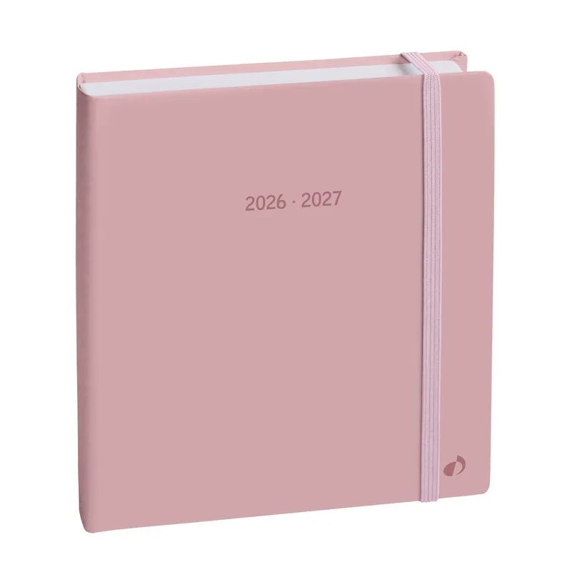 Agenda 2026 - 2027 QUO VADIS Exécutif Septembre Color - 16 x 16 cm - 1 semaine sur 2 pages - Orientation verticale - Pastel rose - 3371010543953