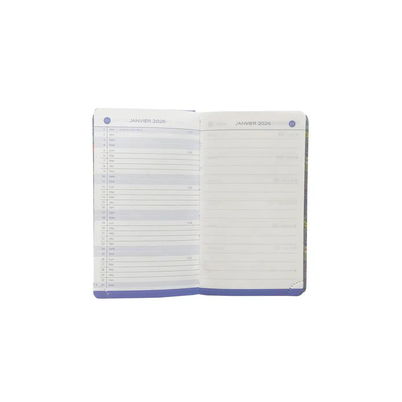 Agenda 2026 ÉPOPÉE Céleste - Mini - 1 semaine + notes - Orientation horizontale - Liberty - 3760281971082