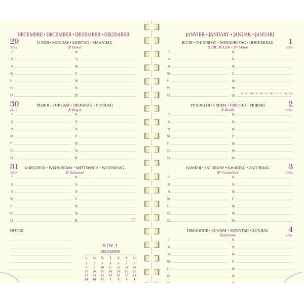 Agenda 2026 EXACOMPTA Eurotime 16S - 9 x 16 cm - 1 semaine sur 2 pages - Orientation horizontale - Volga bleu canard - 3660942065481