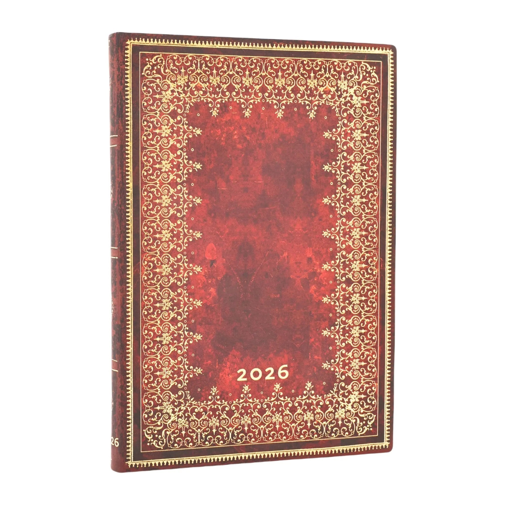 Agenda 2026 PAPERBLANKS Feuille d'Or - 1 semaine sur 2 pages - Midi - Softcover - Horizontal - 176p - 9780349710808