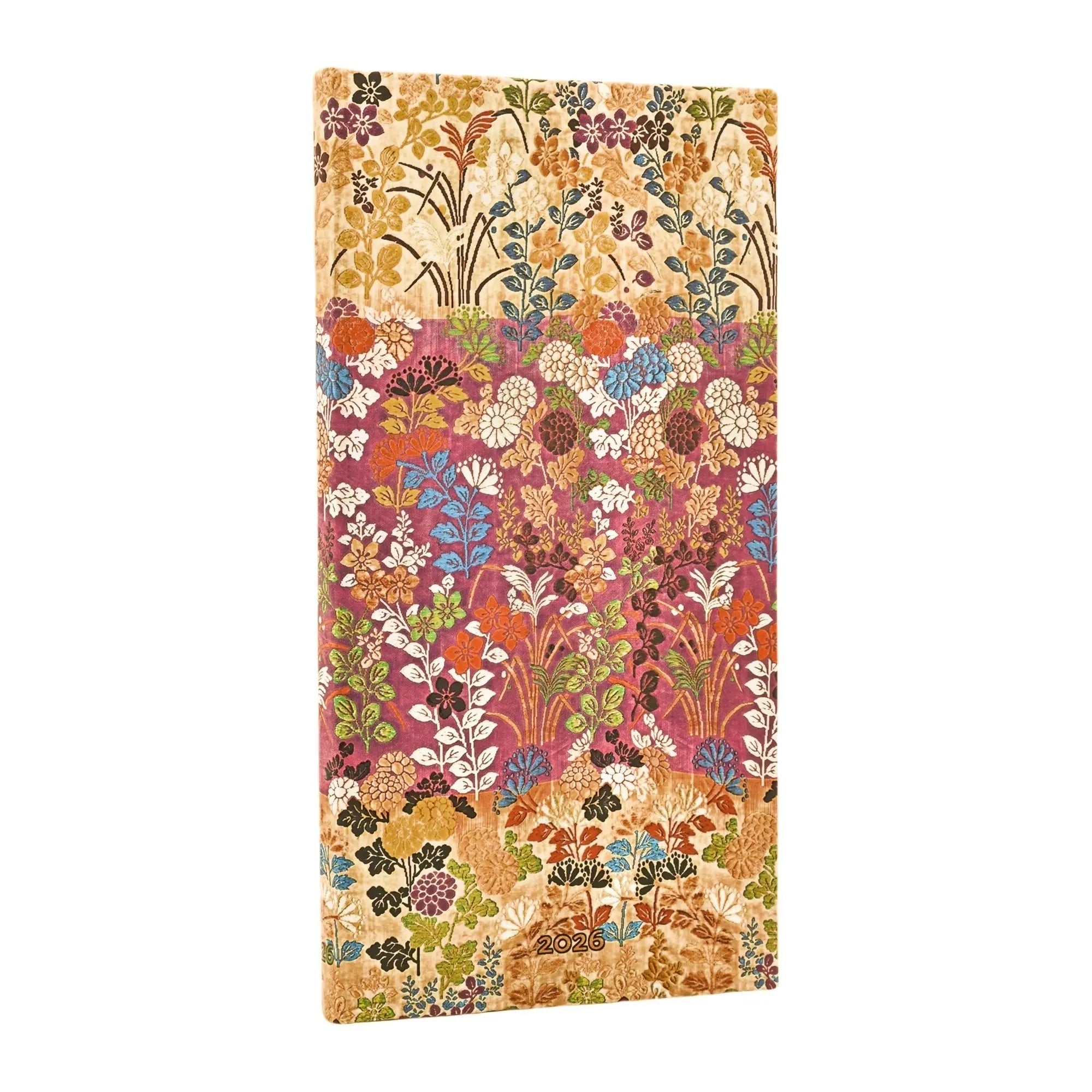 Agenda 2026 PAPERBLANKS Kara - ori Rose - 1 semaine sur 2 pages - Slim - Hardcover - Horizontal - 160p - 9780349709031