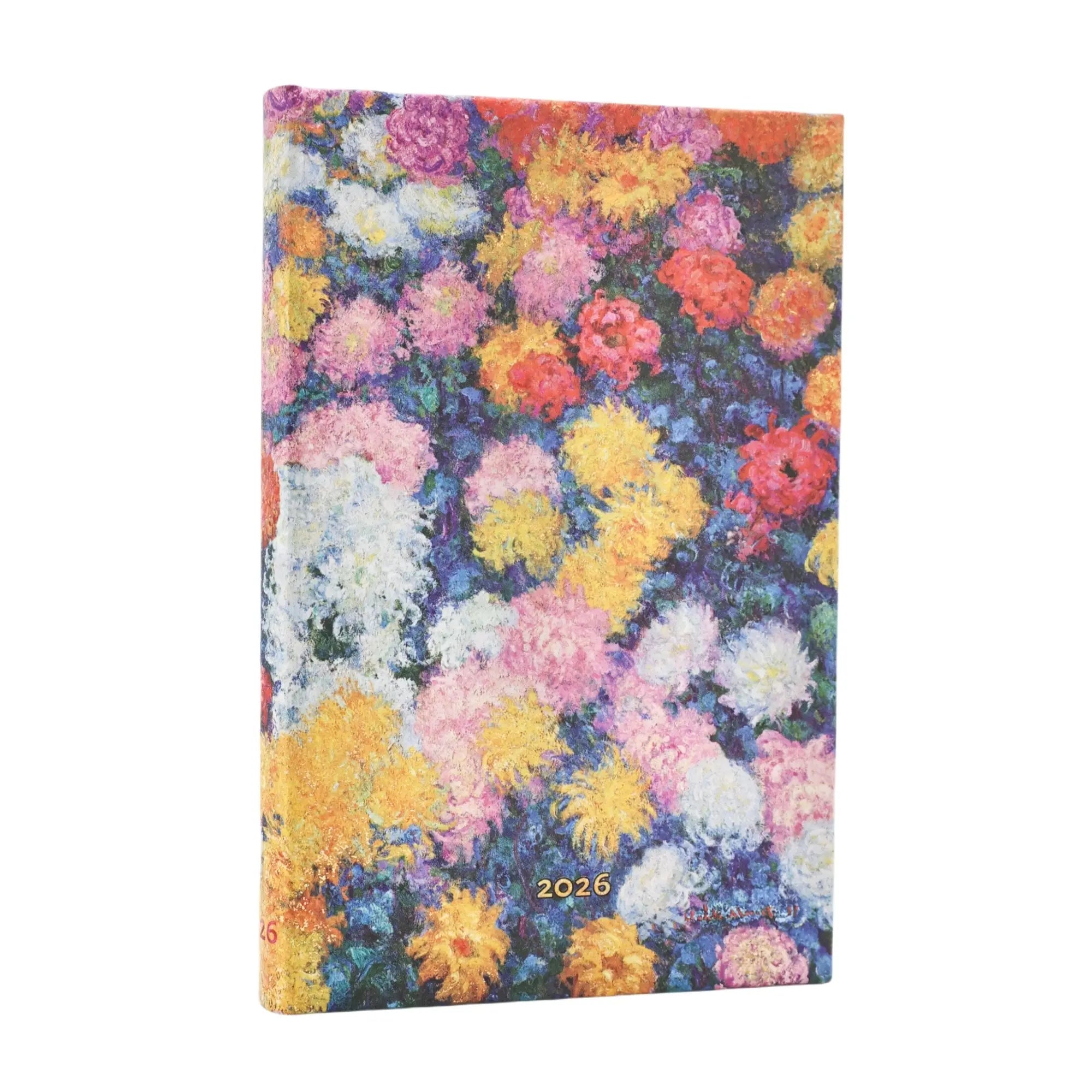 Agenda 2026 PAPERBLANKS Les Chrysanthèmes de Monet - 1 semaine sur 2 pages - Mini - Hardcover - Vertical - 160p - 9780349708973