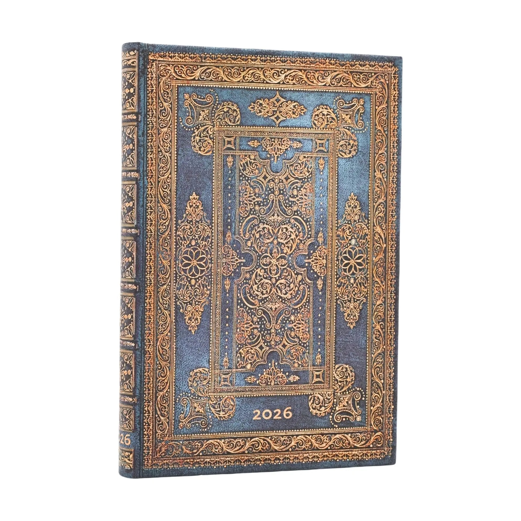 Agenda 2026 PAPERBLANKS Luxe Bleu - 1 semaine sur 2 pages - Mini - Hardcover - Horizontal - 160p - 9780349708836