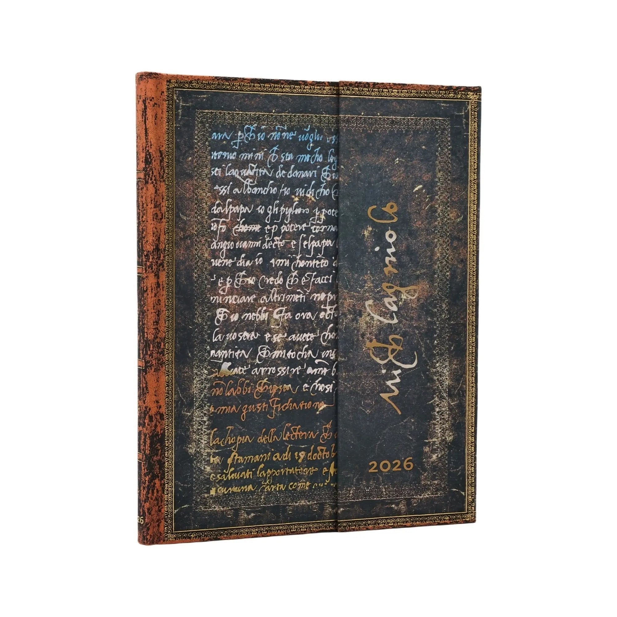 Agenda 2026 PAPERBLANKS Michel - Ange, Manuscrit - 1 semaine sur 2 pages - Ultra - Hardcover - Vertical - 160p - 9780349709468