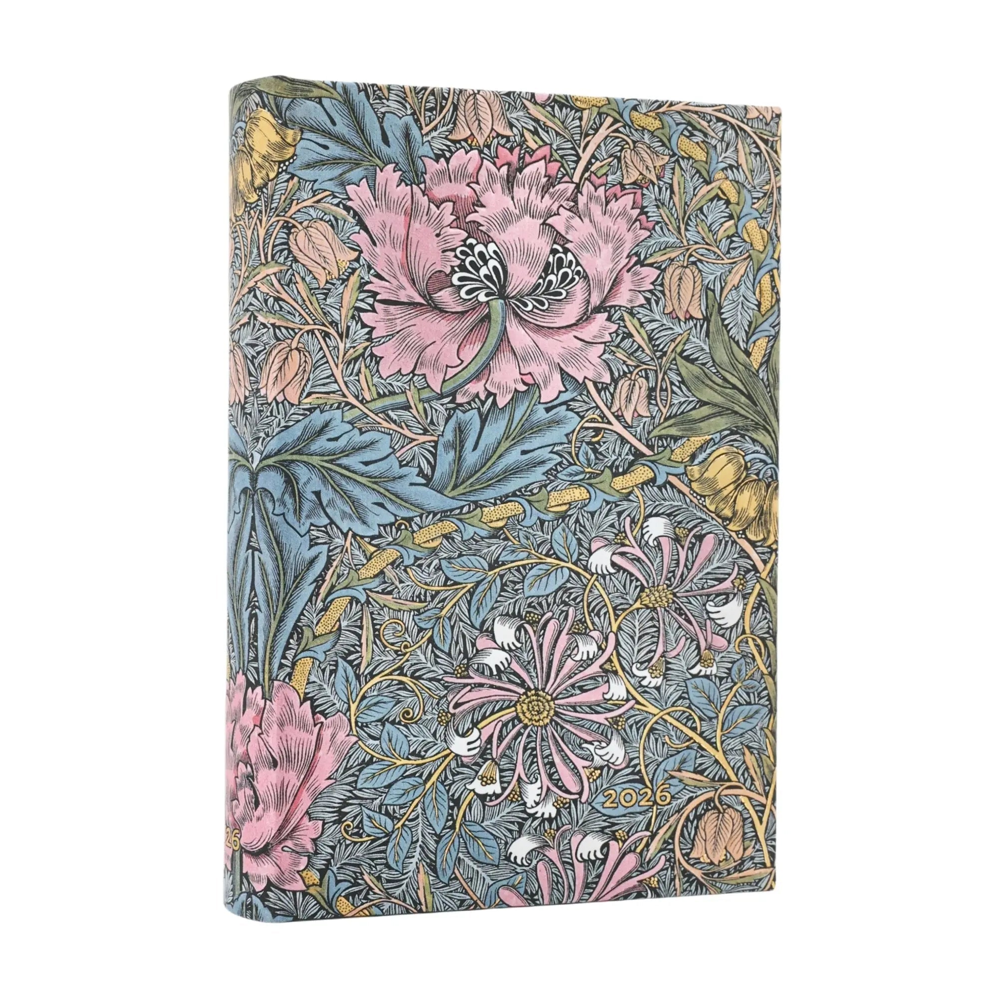 Agenda 2026 PAPERBLANKS Morris Chèvrefeuille Rose - 1 jour par page - Mini - Hardcover - 416p - 9780349708782