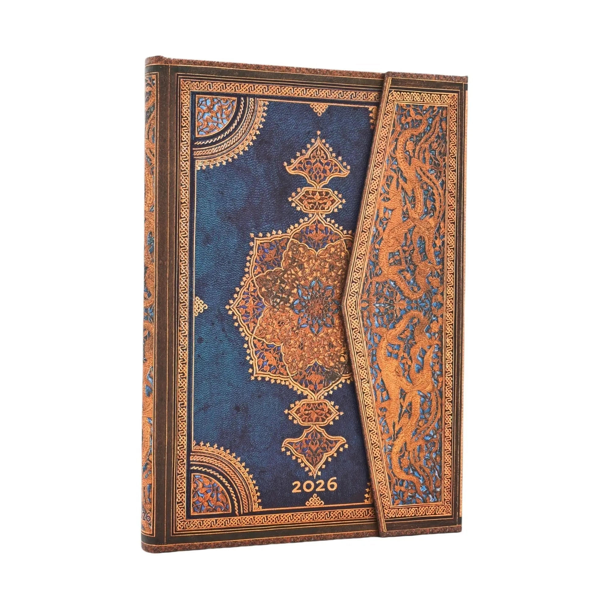 Agenda 2026 PAPERBLANKS Safavide Indigo - 1 semaine sur 2 pages - Midi - Hardcover - Vertical - 160p - 9780349709277