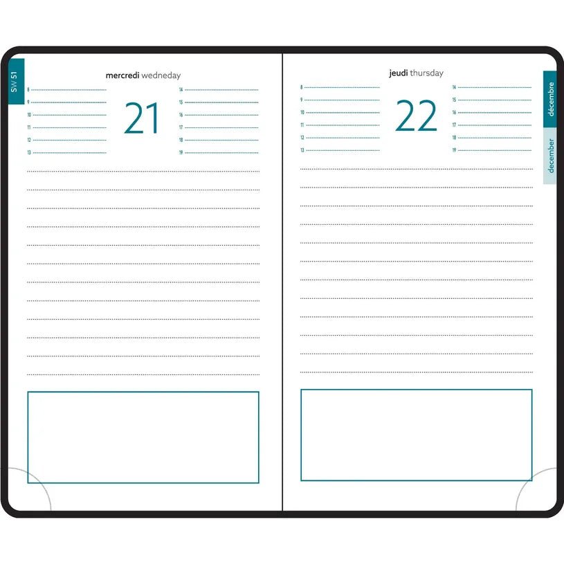 Agenda 2027 EXACOMPTA EasyDay 15 - 10 x 15 cm - 1 jour par page - Orientation horizontale - Volga moutarde - 3660942061032