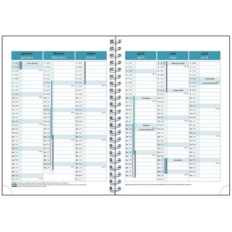 Agenda 2027 EXACOMPTA EasyTime 21S - 15 x 21 cm - 1 semaine + notes - Orientation horizontale - Iris iridescent - 3660942091800