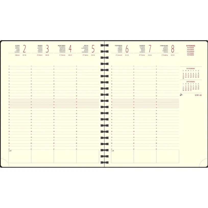 Agenda 2027 EXACOMPTA Eurotime 22S - 18,5 x 22,5 cm - 1 semaine sur 2 pages - Orientation verticale - Barbara bleu - 3660942002226