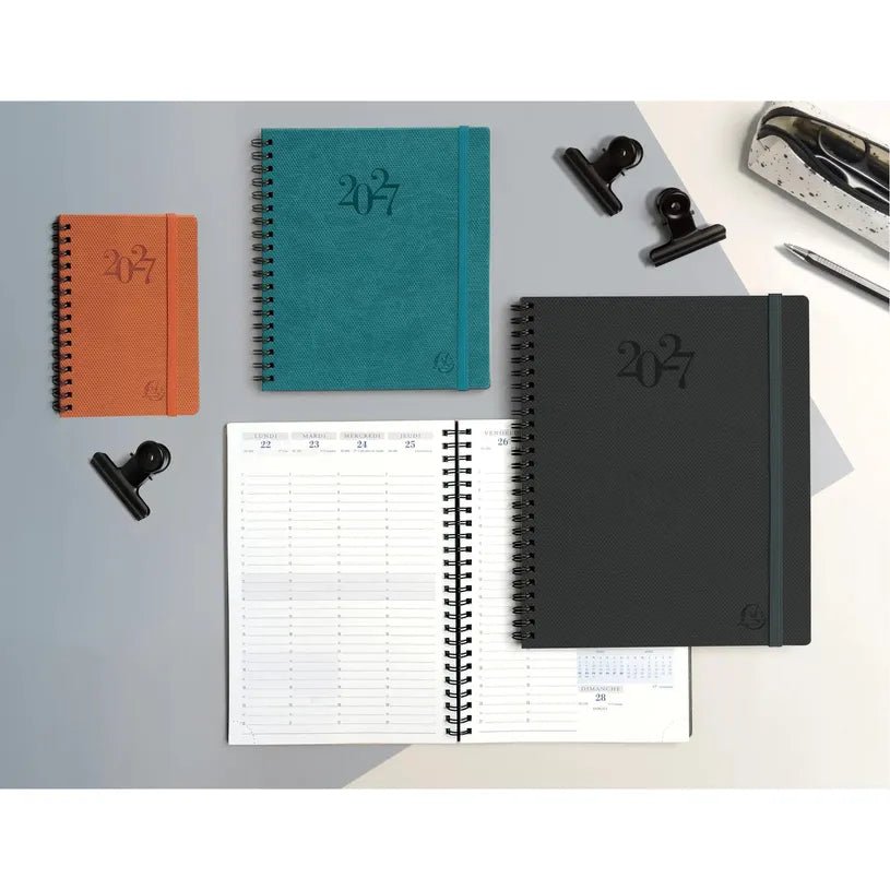 Agenda 2027 EXACOMPTA Eurotime 29S - 21 x 29,7 cm - 1 semaine sur 2 pages - Orientation verticale - Swan noir - 3660942060967