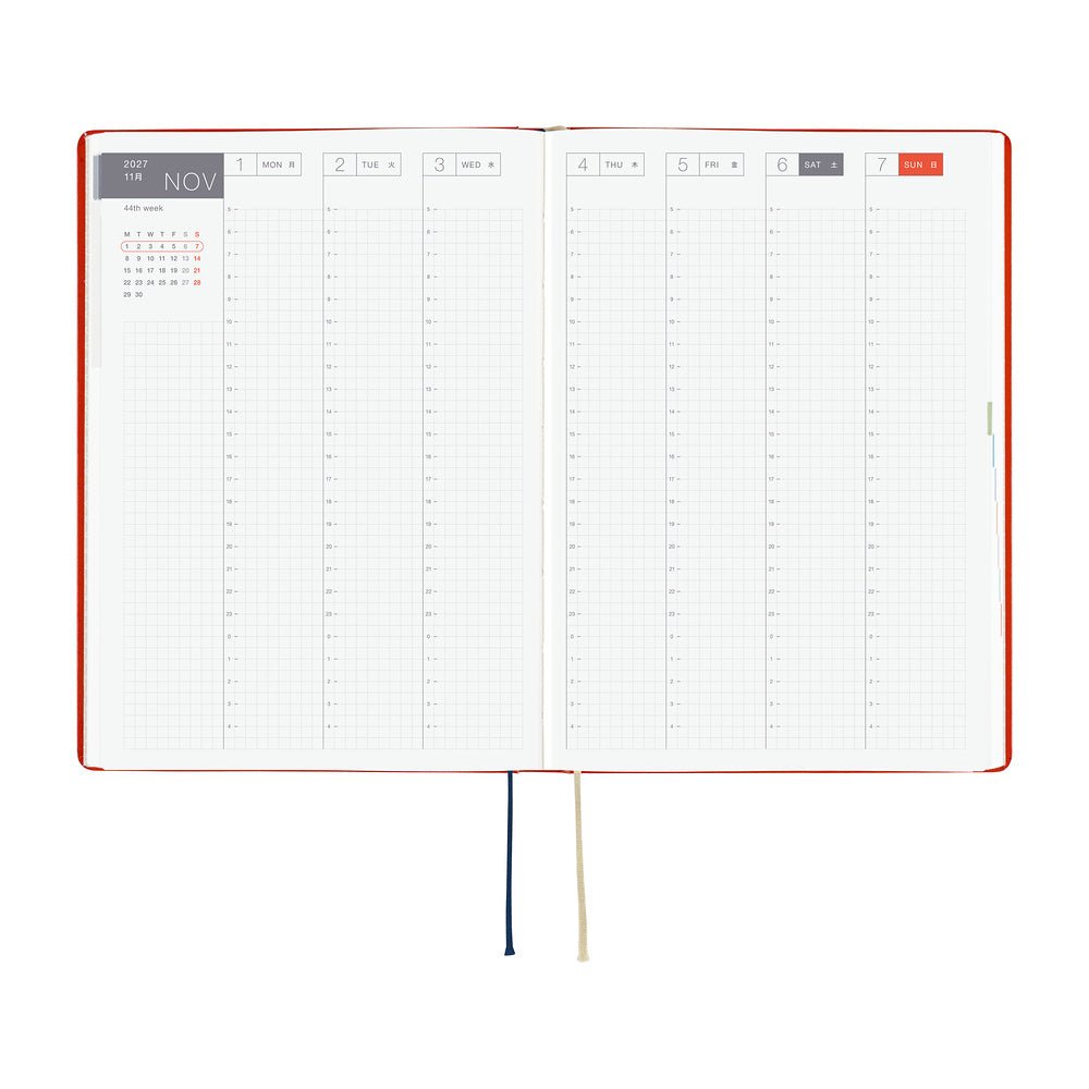 Agenda 2027 HOBONICHI HON - A5 - Yumi Kitagishi : White Cat and Rabbit’s Tea Room - 