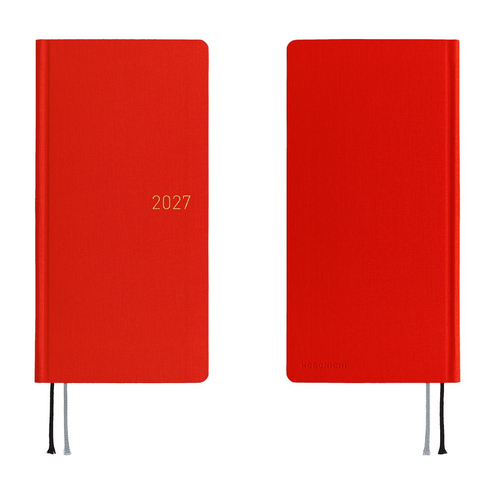 Agenda 2027 HOBONICHI Techo Weeks - Colors : Poppy Red - 