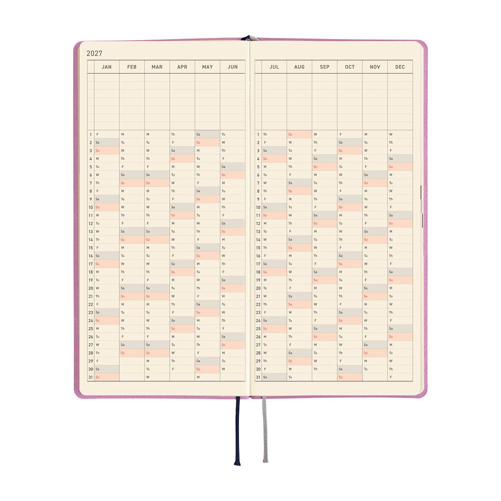 Agenda 2027 HOBONICHI Techo Weeks - Smooth : Lavender Milk - 
