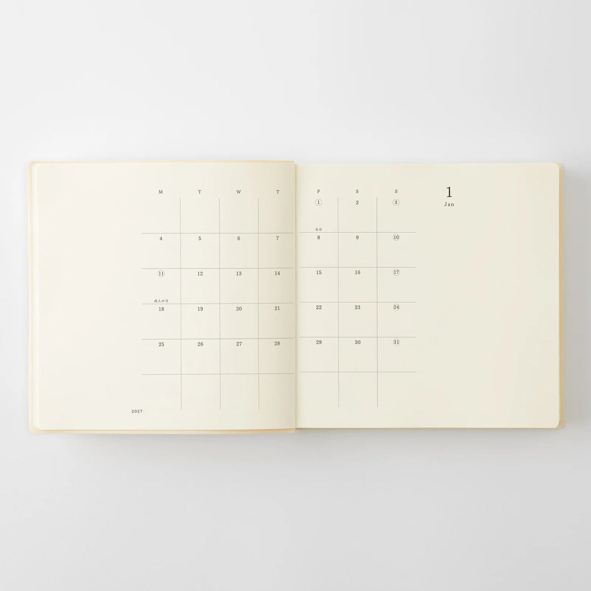 Agenda 2027 MD Notebook Diary 1 Day 1 Page - A5 Square - 4902805224925