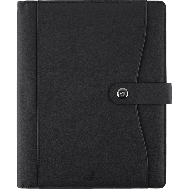 Agenda 2027 OBERTHUR Davos - 21 x 27 cm - 1 semaine sur 2 pages - Orientation verticale - Noir - 3664447228259