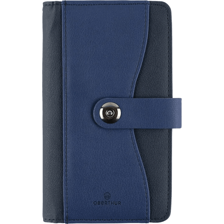 Agenda 2027 OBERTHUR Davos - 9 x 16,5 cm - 1 semaine sur 2 pages - Orientation horizontale - Bleu - 3664447228358