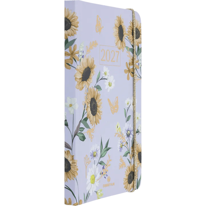Agenda 2027 OBERTHUR Giverny - 10 x 15 cm - 1 semaine sur 2 pages - Orientation verticale - Tournesol - 3664447233741