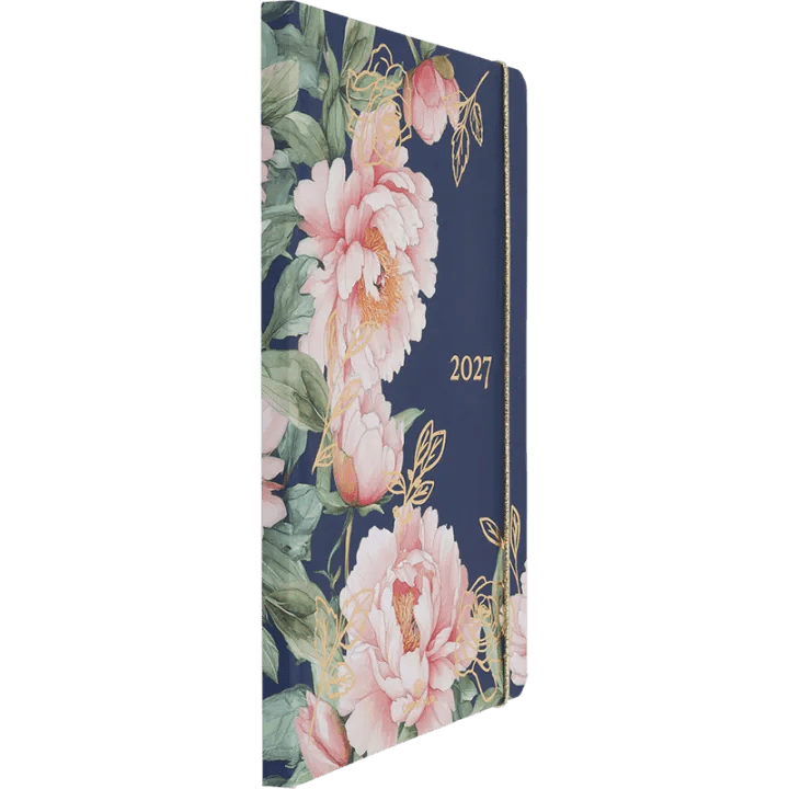 Agenda 2027 OBERTHUR Giverny - 16 x 24 cm - 1 semaine sur 2 pages - Orientation verticale - Pivoines - 3664447233673