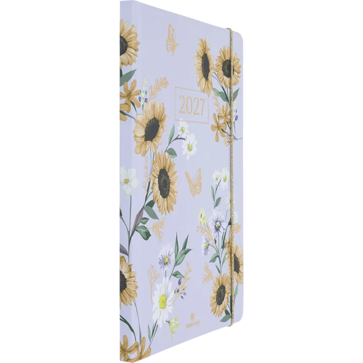 Agenda 2027 OBERTHUR Giverny - 16 x 24 cm - 1 semaine sur 2 pages - Orientation verticale - Tournesol - 3664447233680