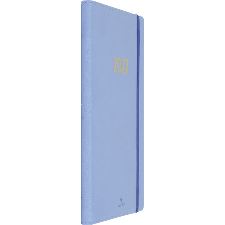 Agenda 2027 OBERTHUR My Hello Agenda - 15 x 21 cm - 1 semaine sur 2 pages - Orientation horizontale - Bleu ciel - 3664447229126