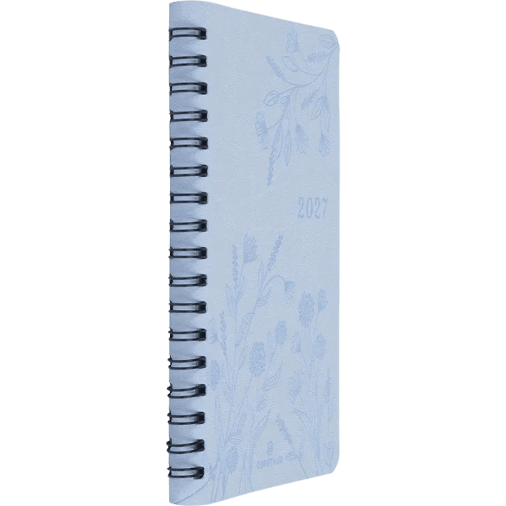 Agenda 2027 OBERTHUR Primrose - 10 x 15 cm - 1 semaine sur 2 pages - Orientation verticale - Bleu ciel - 3664447229508