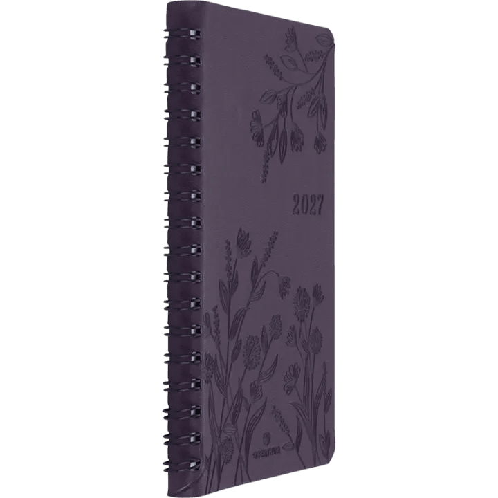 Agenda 2027 OBERTHUR Primrose - 10 x 15 cm - 1 semaine sur 2 pages - Orientation verticale - Violet - 3664447229485