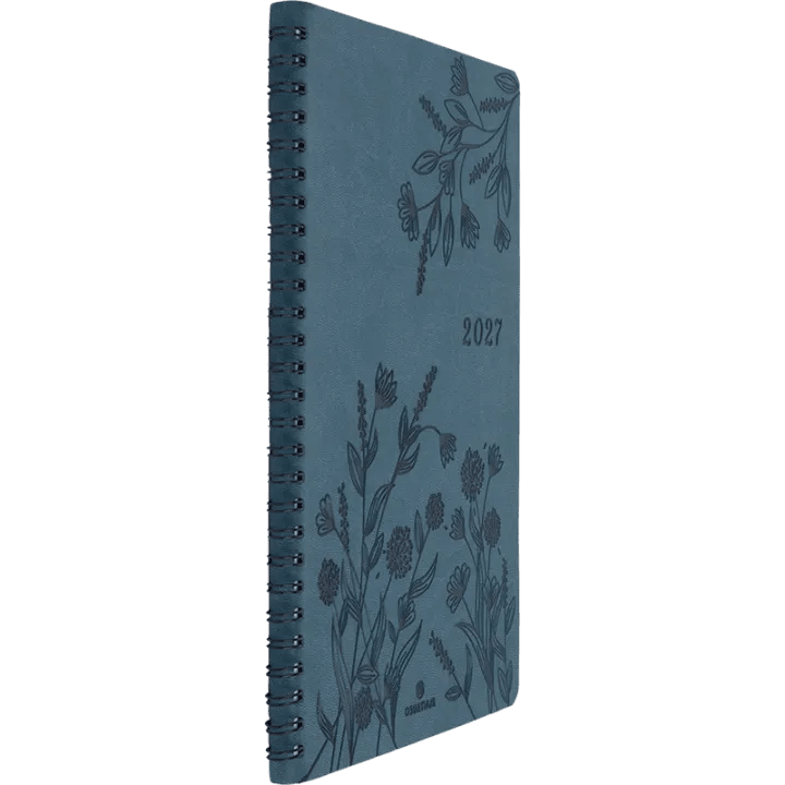 Agenda 2027 OBERTHUR Primrose - 16 x 24 cm - 1 semaine sur 2 pages - Orientation verticale - Vert canard - 3664447229379