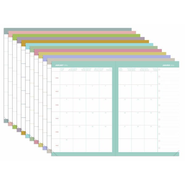 Agenda 2027 QUO VADIS Affaires Color - 10 x 15 cm - 1 semaine sur 2 pages - Orientation verticale - Ella rose nacre - 3371010532575