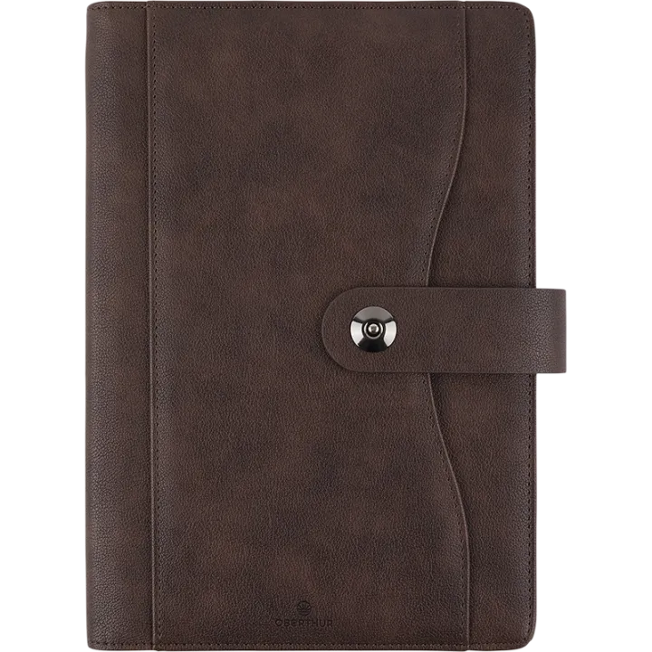 Agenda 2027 OBERTHUR Davos - 16 x 24 cm - 1 semaine sur 2 pages - Orientation verticale - Marron