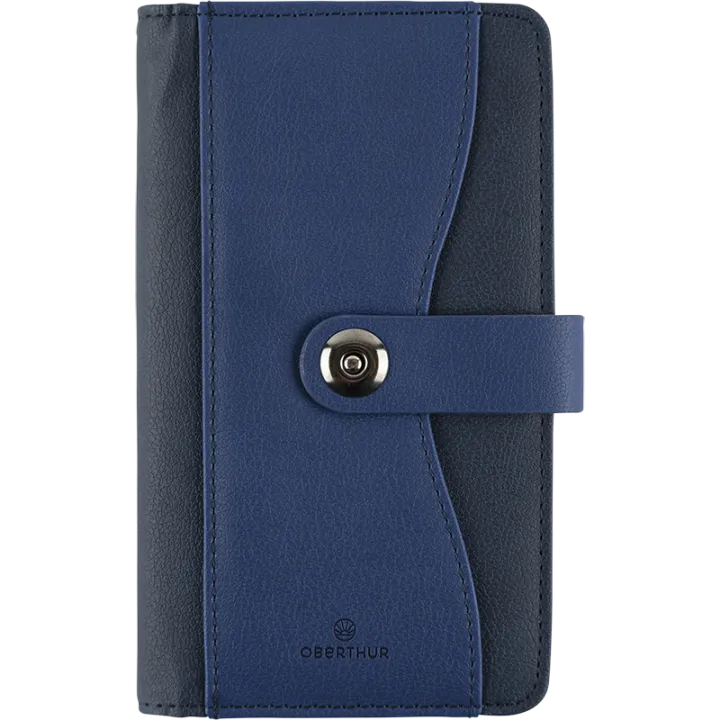 Agenda 2027 OBERTHUR Davos - 9 x 16,5 cm - 1 semaine sur 2 pages - Orientation horizontale - Bleu