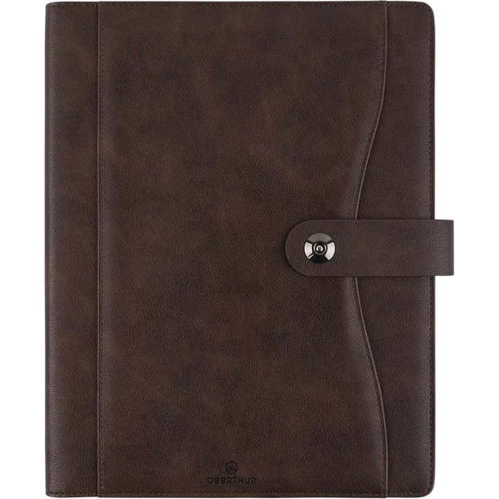 Agenda 2027 OBERTHUR Davos - 21 x 27 cm - 1 semaine sur 2 pages - Orientation verticale - Marron