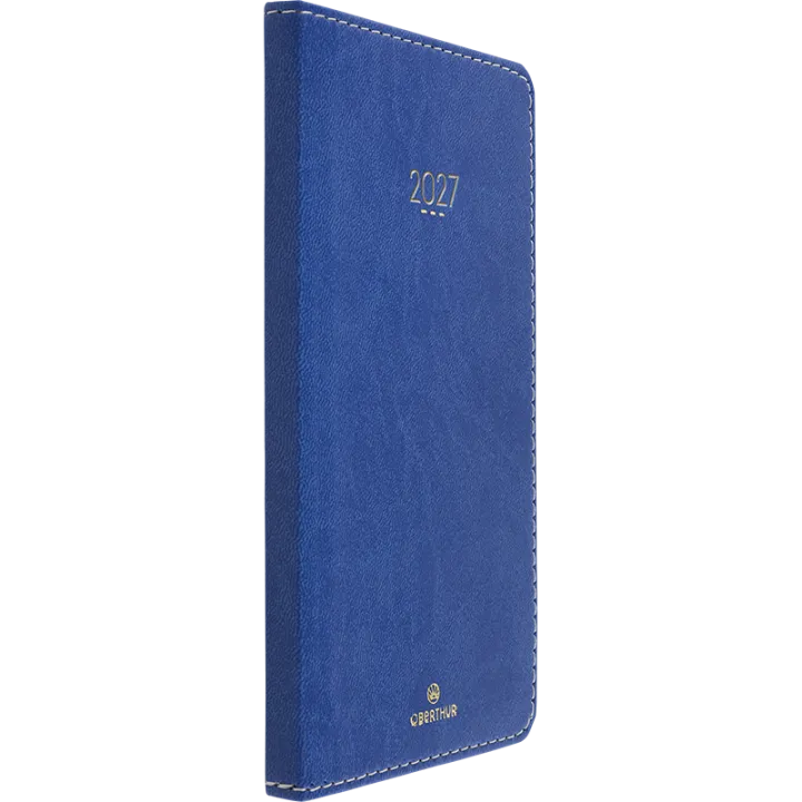 Agenda 2027 OBERTHUR Eton - 9 x 16,5 cm - 1 semaine sur 2 pages - Orientation horizontale - Bleu