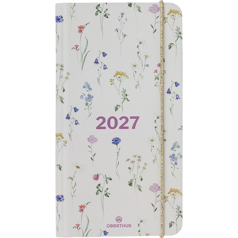Agenda 2027 OBERTHUR Giverny - 9 x 16,5 cm - 1 semaine sur 2 pages - Orientation verticale - Herbier