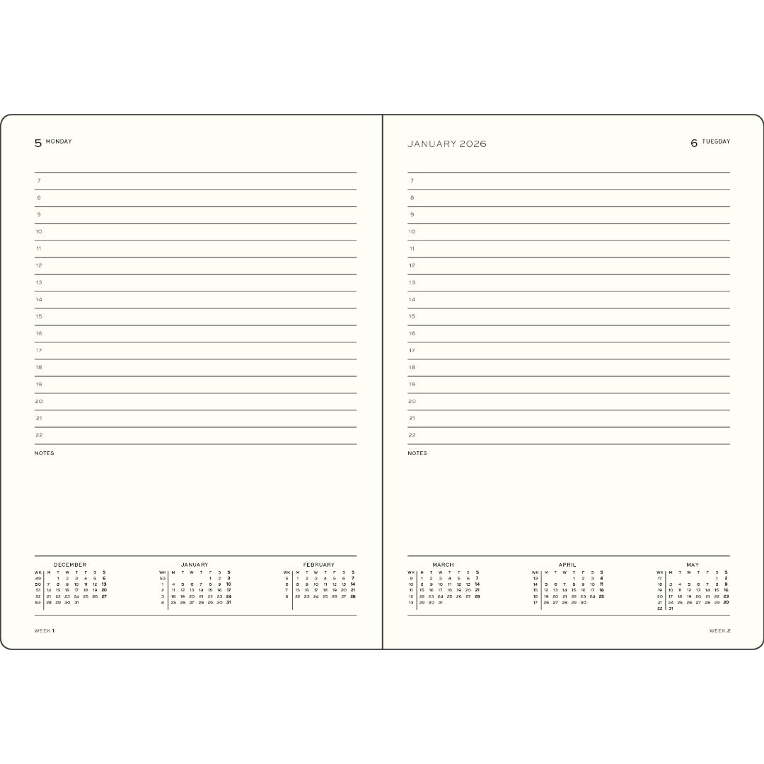 Agenda Journalier 2027 LEUCHTTURM1917, Anglais - A4+ - Hardcover - Black