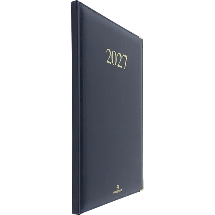 Agenda 2027 OBERTHUR Kiev - 21 x 29,7 cm - 1 semaine sur 2 pages - Orientation verticale - Marine