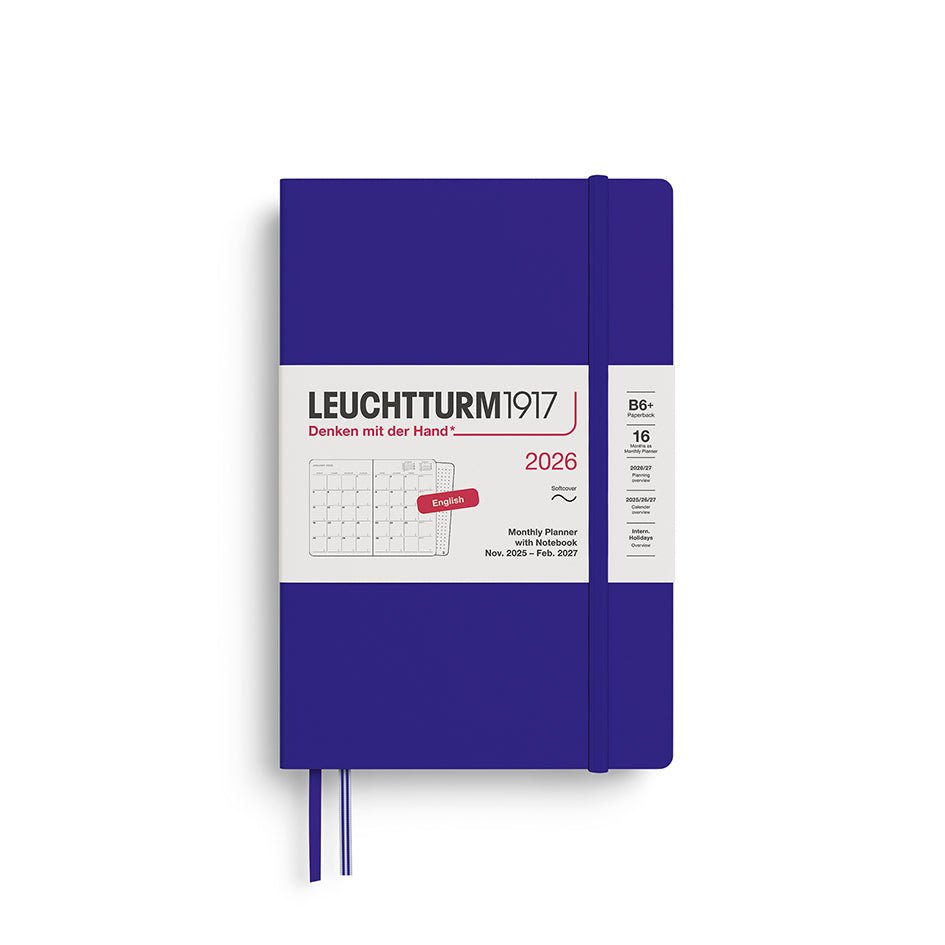 Agenda Mensuel 2026 LEUCHTTURM1917, Anglais - B6+ - Softcover - Ink - 4004117666889