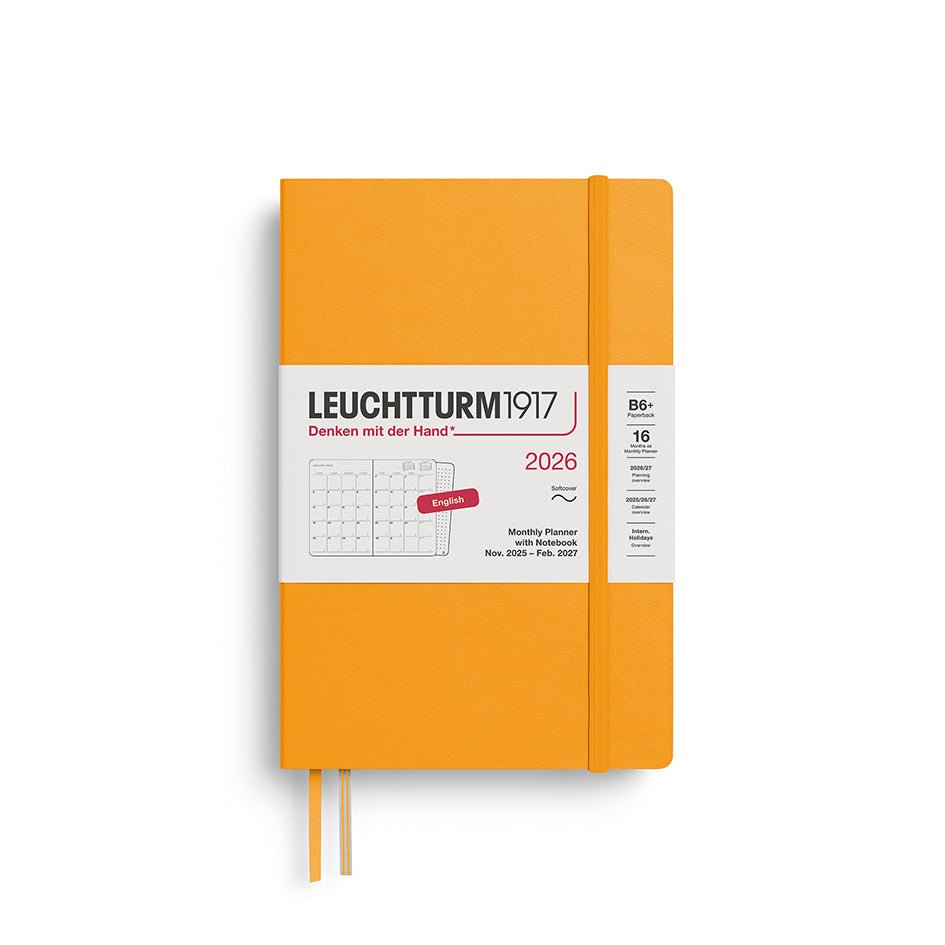 Agenda Mensuel 2026 LEUCHTTURM1917, Anglais - B6+ - Softcover - Rising Sun - 4004117666858