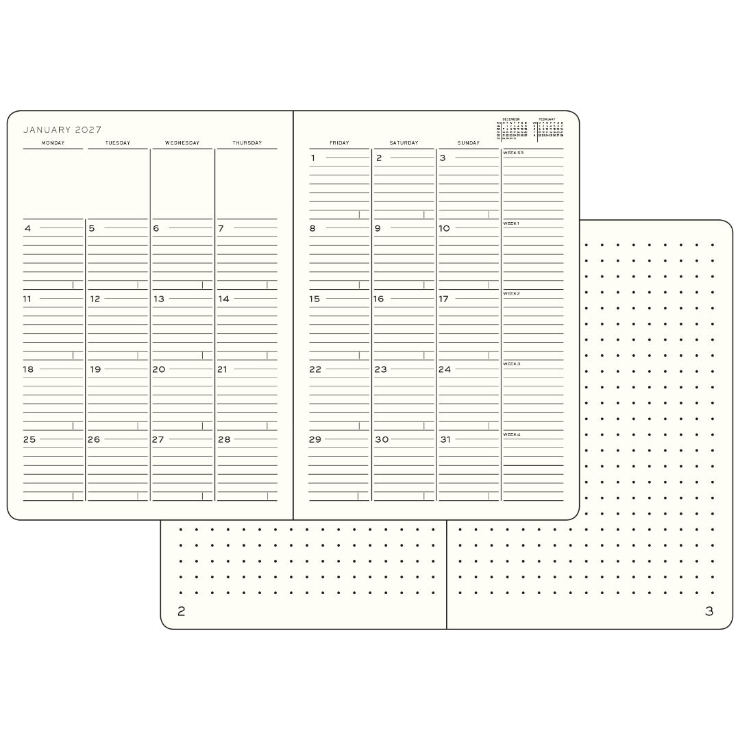 Agenda Mensuel 2027 LEUCHTTURM1917, Anglais - B5 - Softcover - Sunflower
