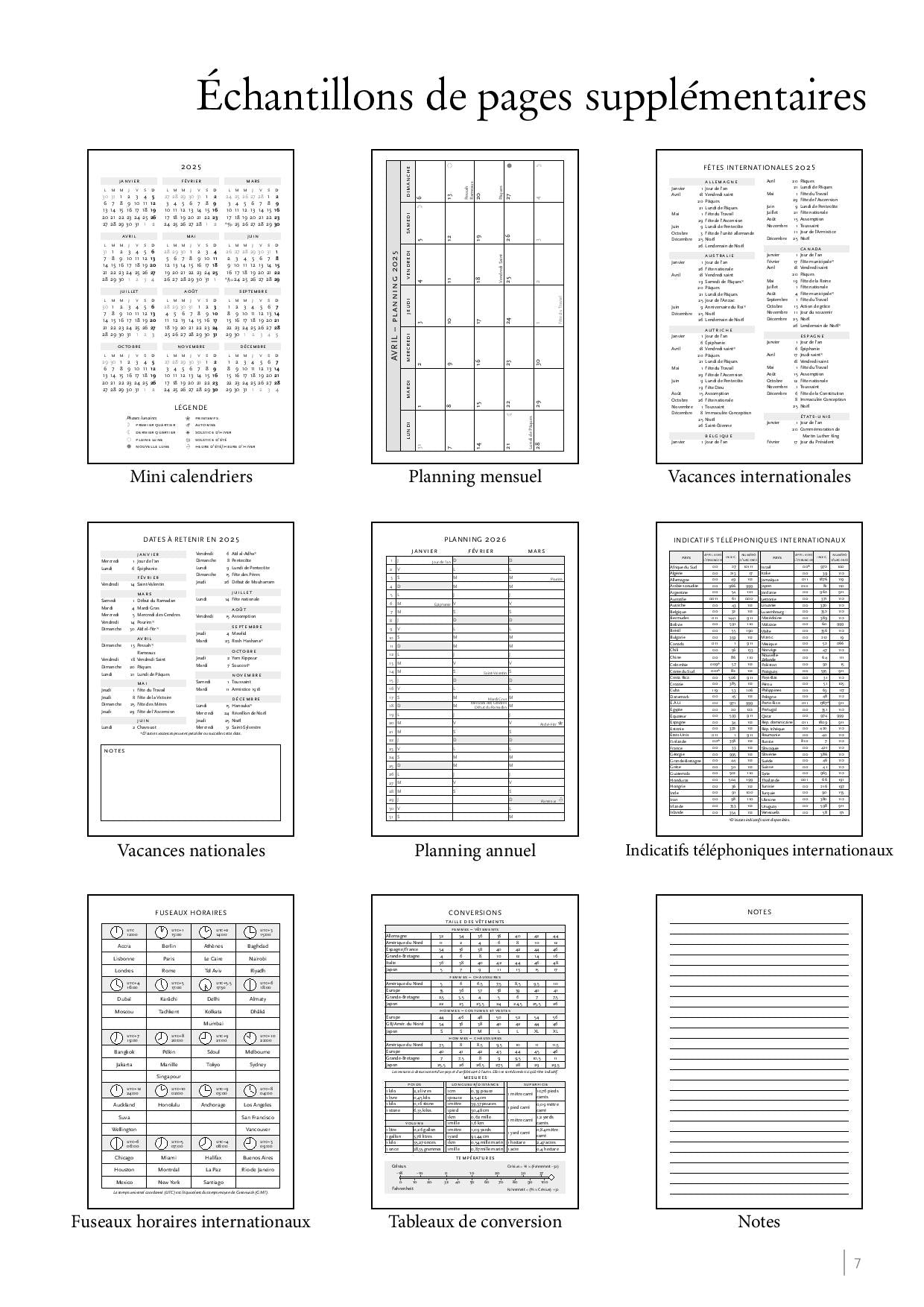 Agenda PAPERBLANKS 2025 Anémone - 12 mois - 1 semaine sur 2 pages - Midi Rigide Horizontal 160p - 9781408758946