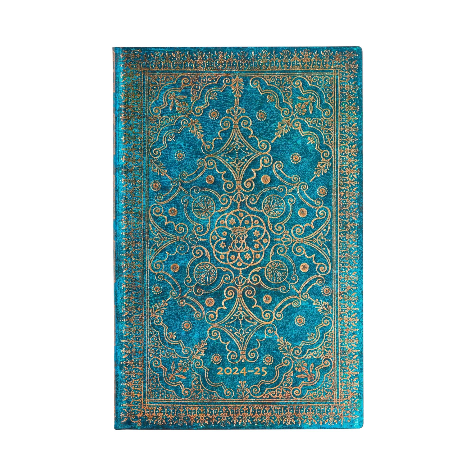 Agenda PAPERBLANKS 2025 Azur - 18 mois - 1 semaine sur 2 pages - Maxi Souple Vertical 224p - 9781408754054