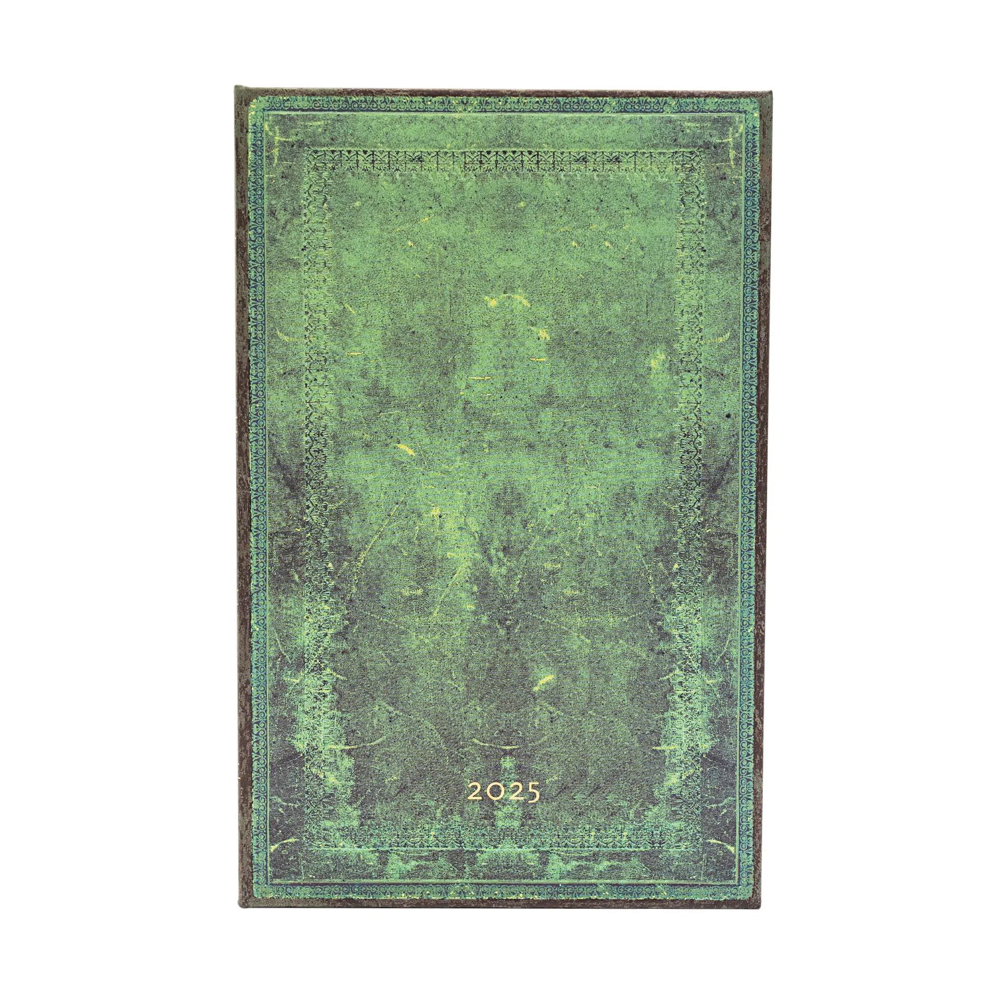 Agenda PAPERBLANKS 2025 Bleu Pacifique Uni - 12 mois - 1 semaine sur 2 pages - Maxi Rigide Horizontal 160p - 9781408759165