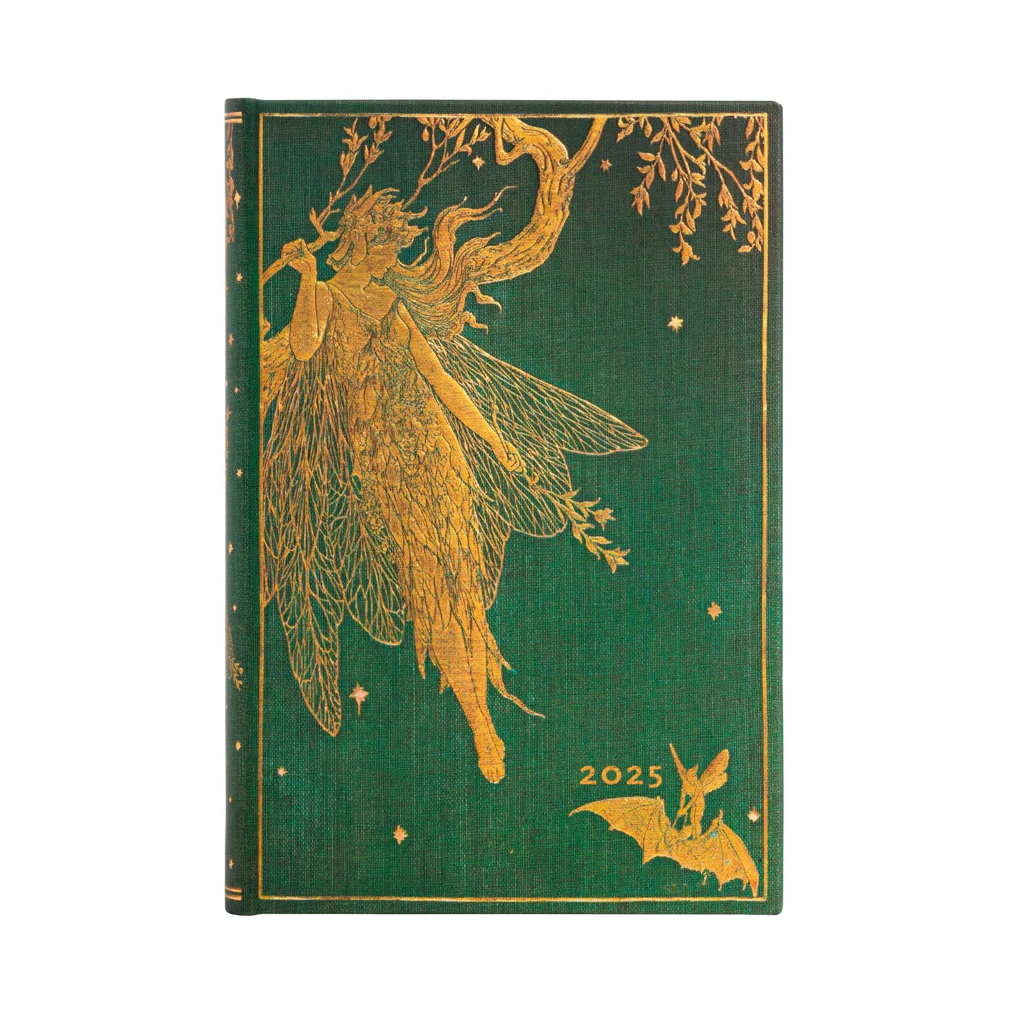 Agenda PAPERBLANKS 2025 Fée Verte - 12 mois - 1 jour par page - Mini Rigide Journalier 416p - 9781408758618