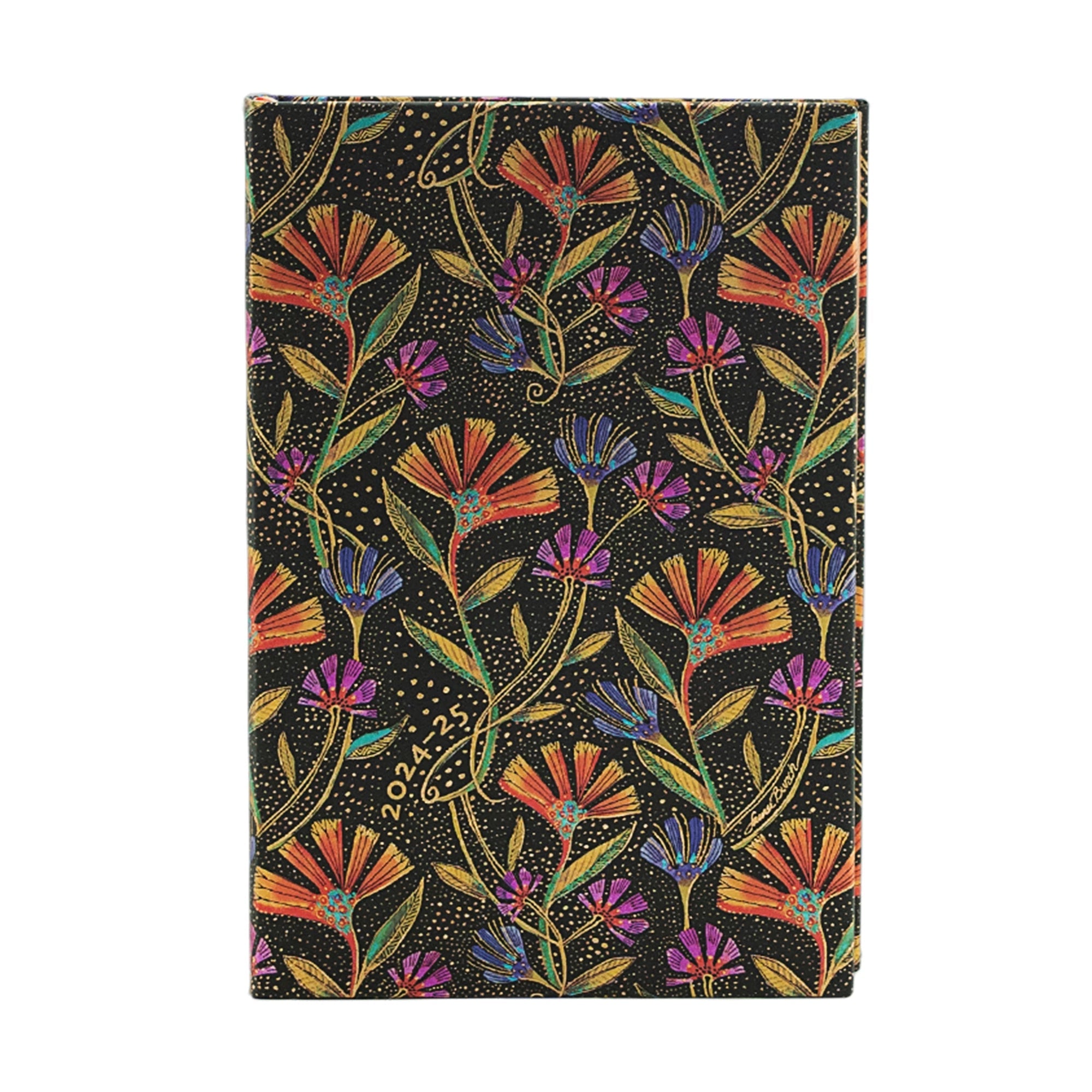 Agenda PAPERBLANKS 2025 Fleurs Sauvages - 18 Mois - 1 semaines sur 2 pages - Mini Souple Horizontal 208p - 9781408753873