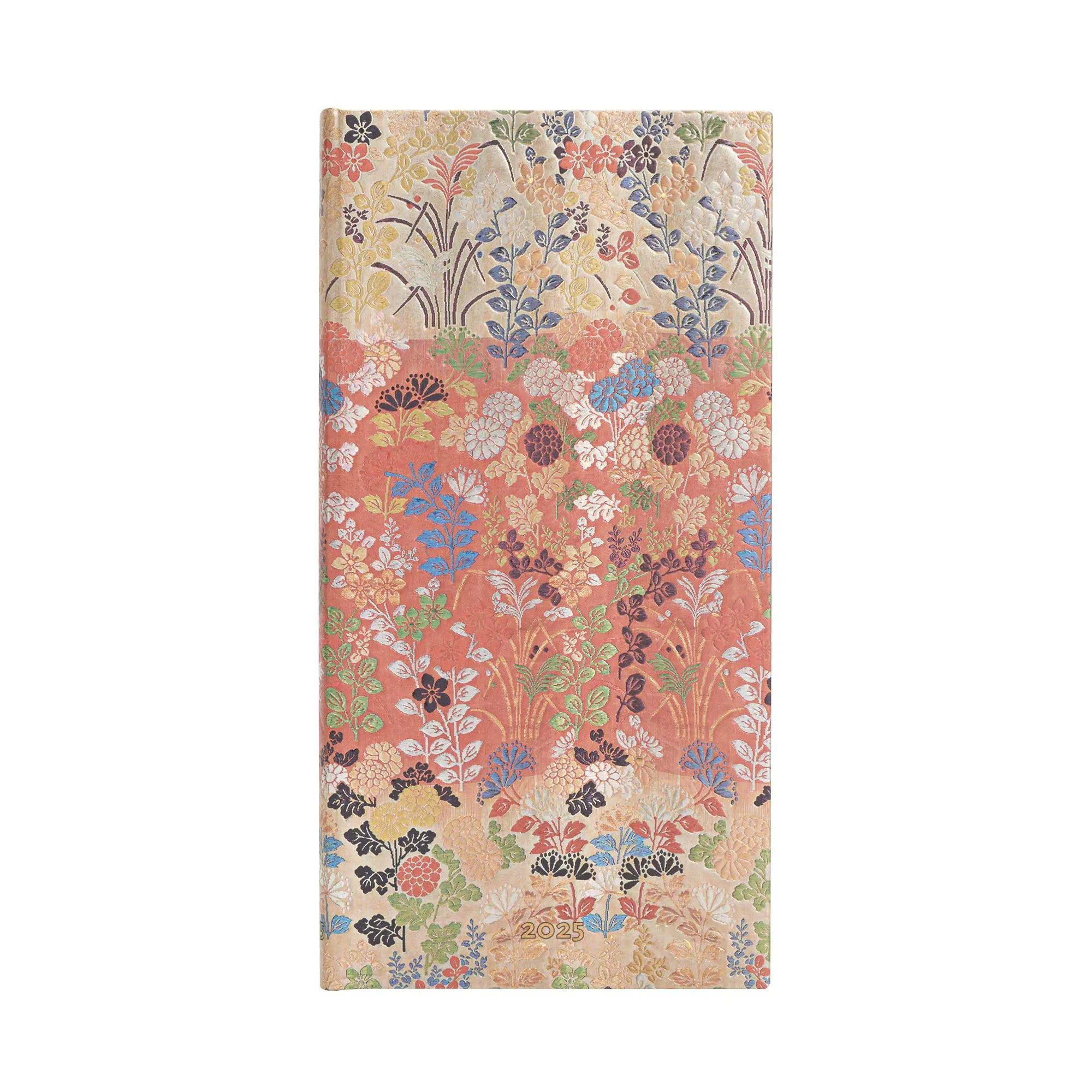 Agenda PAPERBLANKS 2025 Kara - ori - 12 mois - 1 semaine sur 2 pages - Slim Rigide Horizontal 160p - 9781408758861