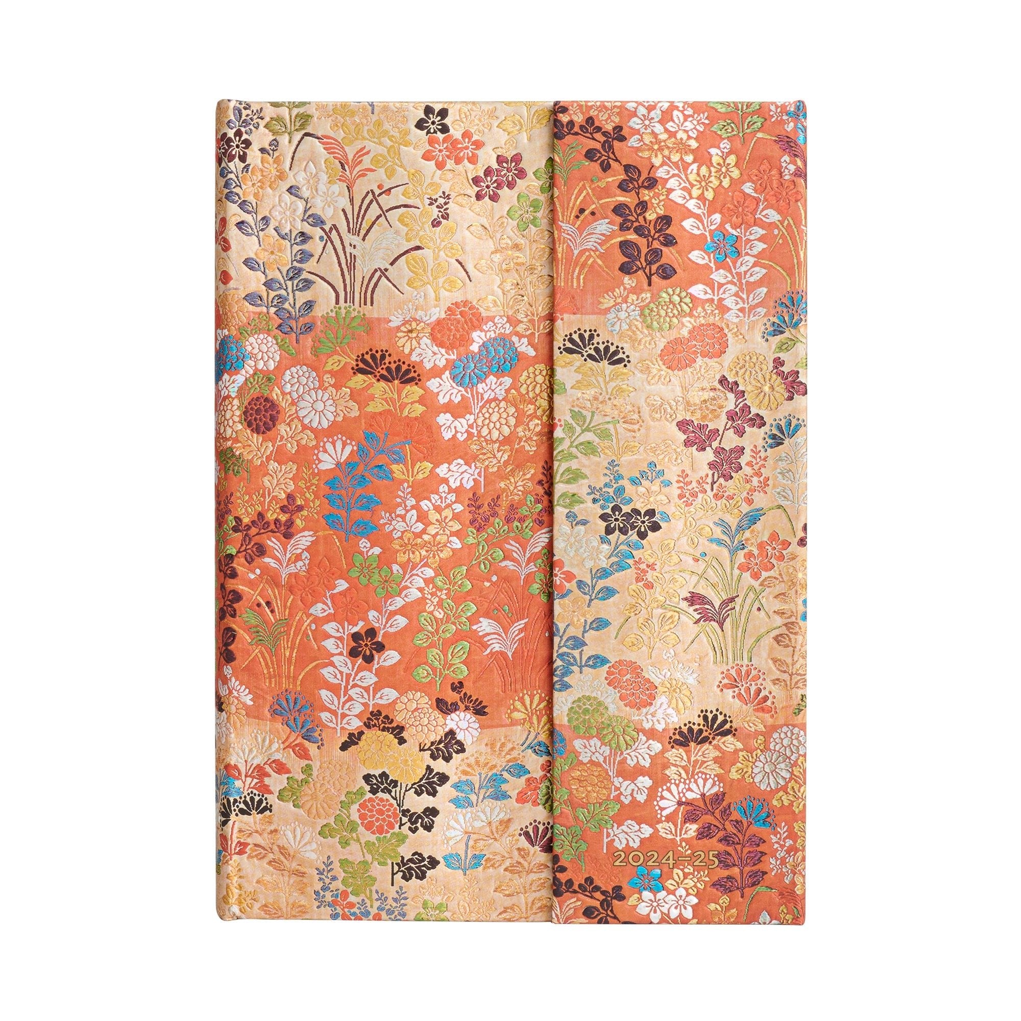 Agenda PAPERBLANKS 2025 Kara-ori - 18 mois - 1 semaine sur 2 pages - Midi Rigide Horizontal 208p - 9781408753897
