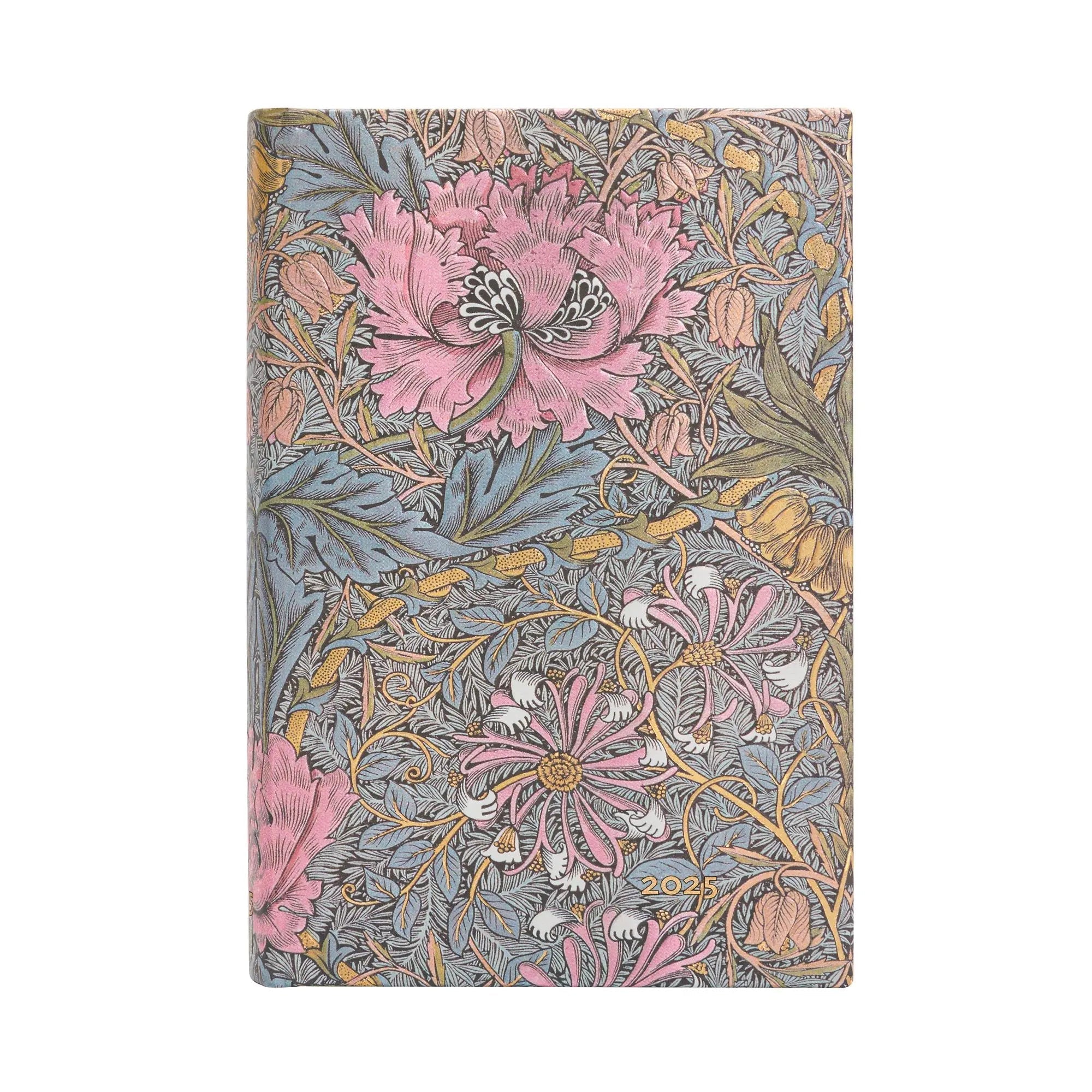 Agenda PAPERBLANKS 2025 Morris Chèvrefeuille Rose - 12 mois - 1 jour par page - Mini Rigide Journalier 416p - 9781408758601