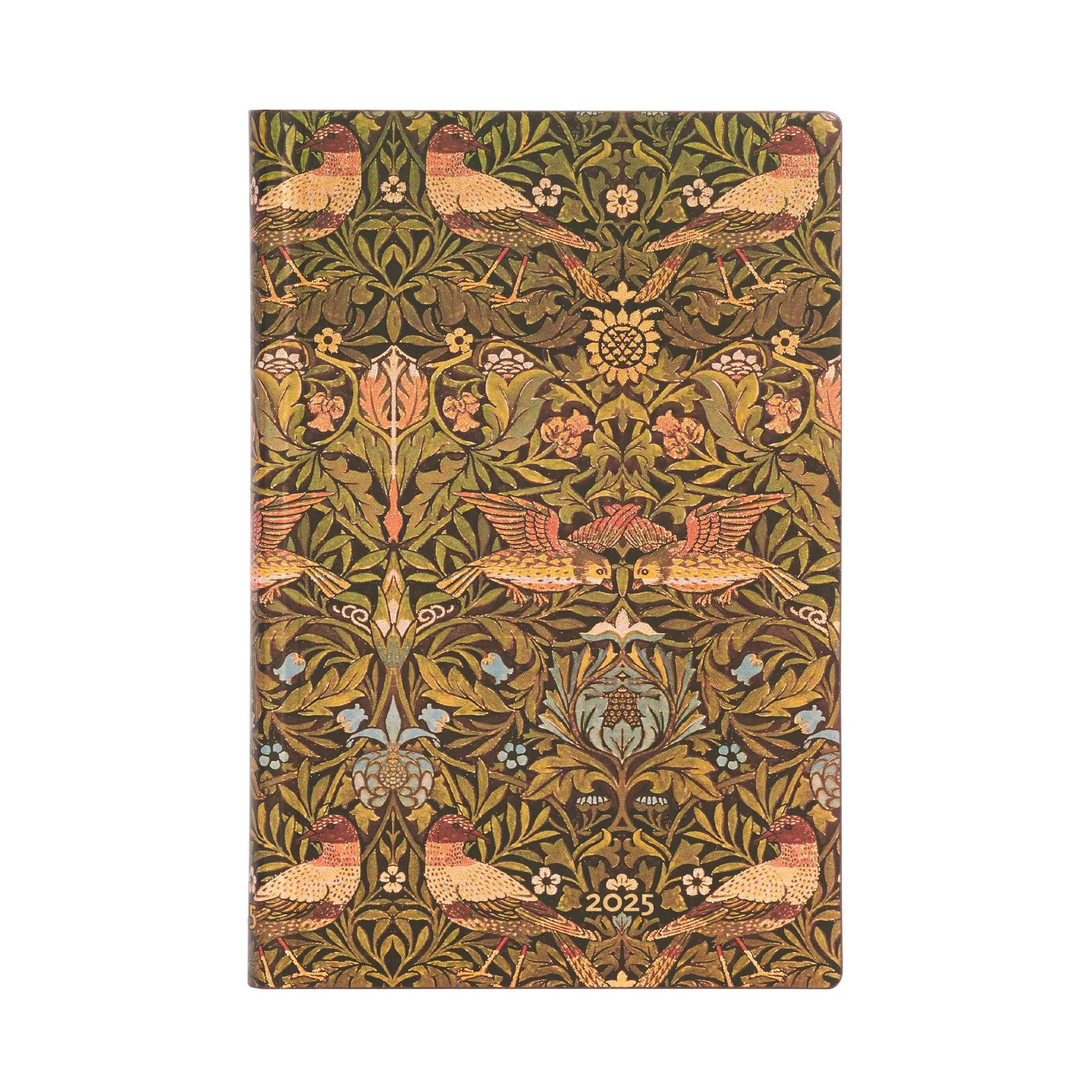 Agenda PAPERBLANKS 2025 Morris Oiseaux - 12 mois - 1 semaine sur 2 pages - Mini Souple Vertical 176p - 9781408759431