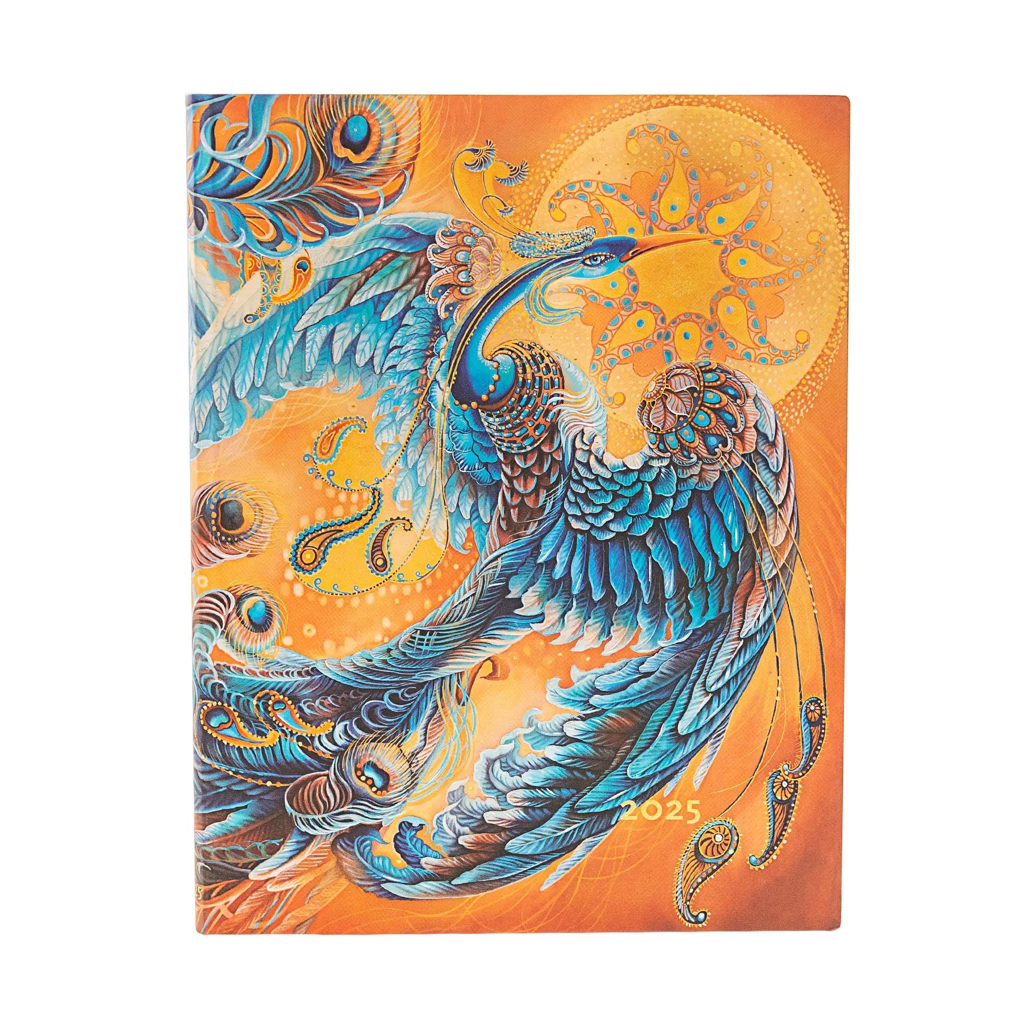 Agenda PAPERBLANKS 2025 Oiseau Céleste - 12 mois - 1 semaine sur 2 pages - Ultra Souple Vertical 176p - 9781408759691