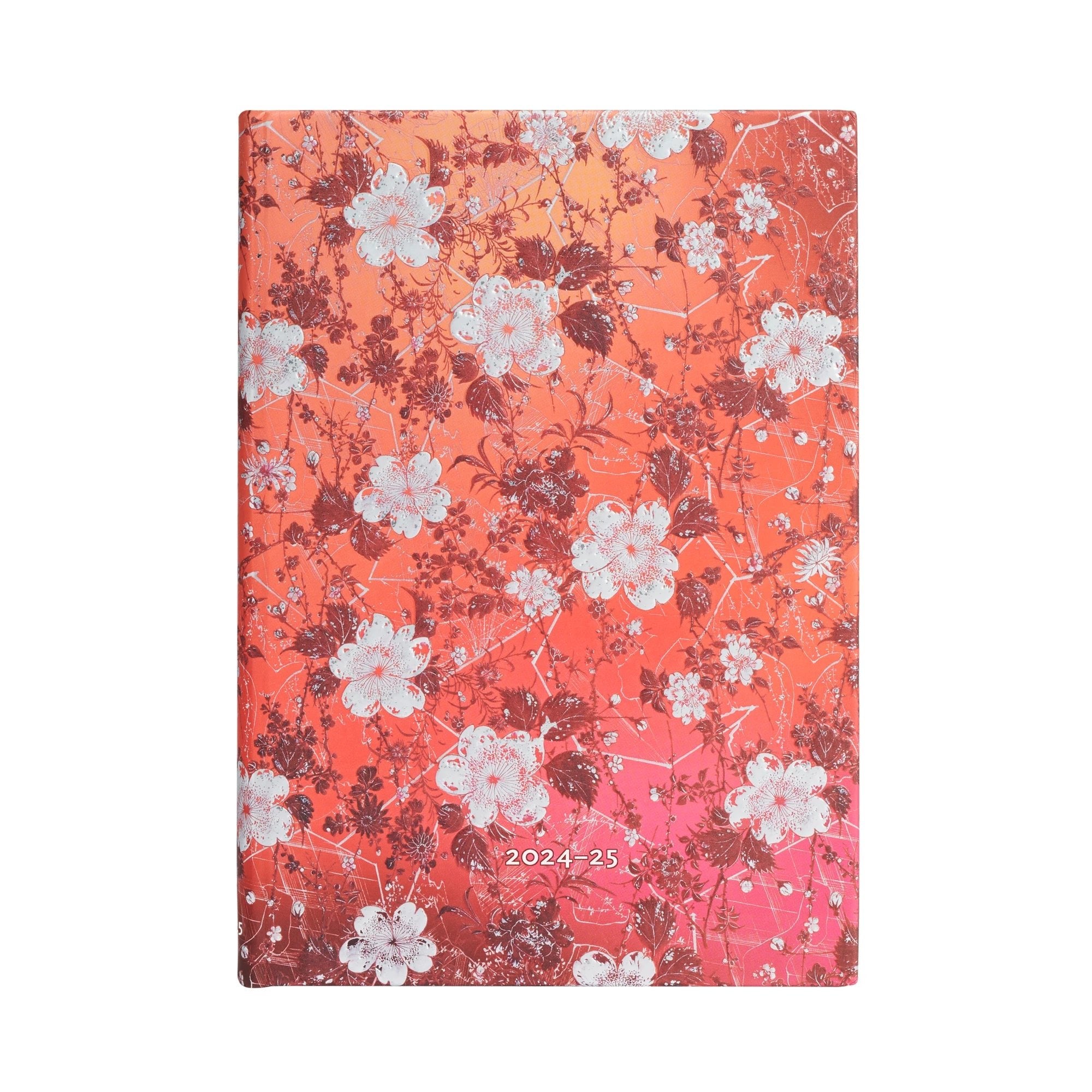 Agenda PAPERBLANKS 2025 Sakura - 13 Mois - 1 semaine sur 2 pages - Midi Rigide Horizontal 160p - 9781408754214